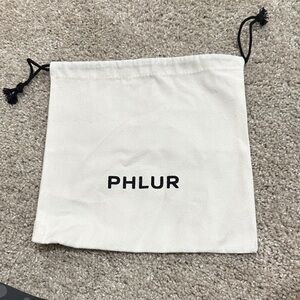 Phlur White Drawstring Pouch